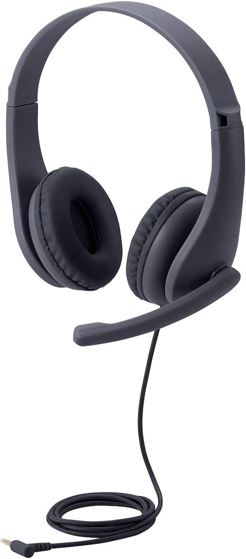 ELECOM Kids Headphones Tangle-Free 3.5Mm Jack Wired Cord On-Ear Headset for Children/Teens/Boys/Girls Compatible with Smartphones/Playstation/Pc/Tablet (HS-KD01TBK)