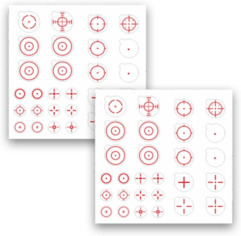 Transparent Clear FPS Aim Sight Assist Sticker - 2 Pack Games Fast Scope Monitor Decal No Scope TV Decal Shooting Target Stickers Decals for FPS Video Games TV Monitor and Mobile Phone (3 Pack)