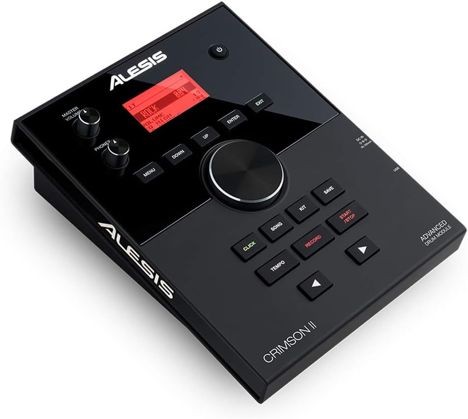 Alesis Crimson II Special Edition &ndash; Nine Piece All-Mesh Electronic Drum Kit with 4-Post Rack, 670+ Sounds, Real-Time Recording, USB Sample Loading & Drum Sticks image number 4