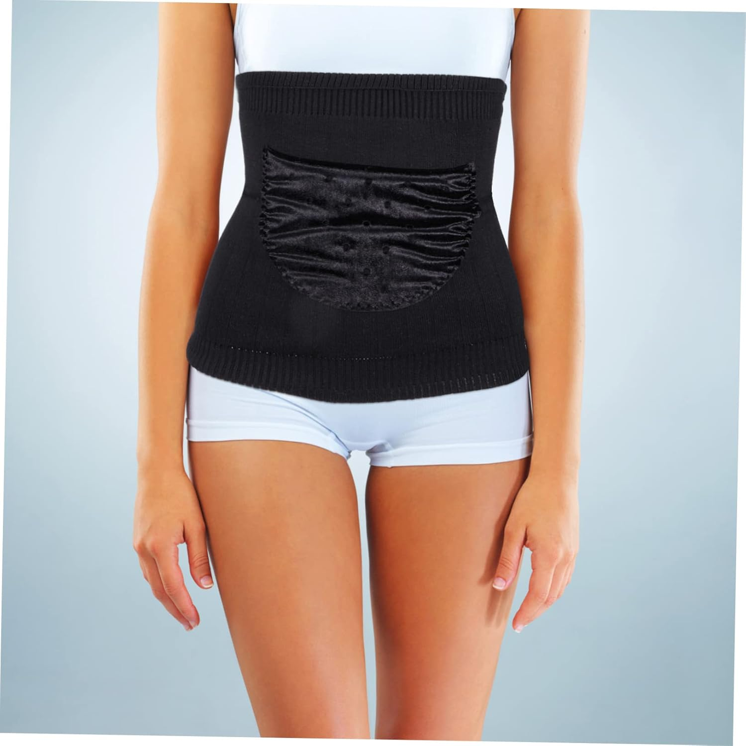 Wool Kidney Warmer Belt Unisex Thermal Waistband for Stomach Protection Comfortable and Elastic Support for Lower for Outdoor Activities And image number 3