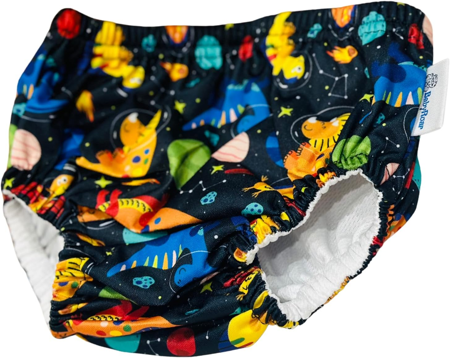 Babyroar Reusable Swim Nappy &ndash; Pull-Up Nappy/Diaper + BONUS Wet & Dry Bag with Double Zipper &ndash; (Dual Pockets Keep Wet & Dry Items Separate) &ndash; Leak-Proof, Eco-Friendly. Perfect for Water Fun! (Birds of Paradise Bloom, XL); Child, Toddler and Baby