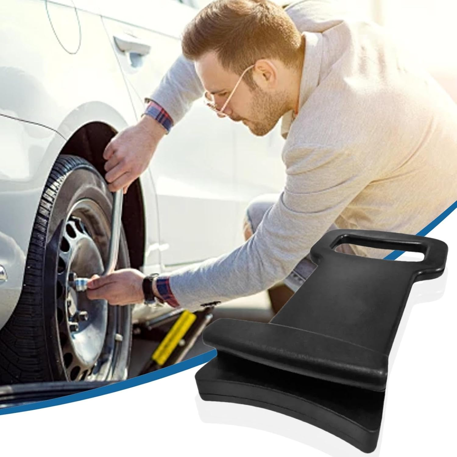 Tire Changer Tool - Portable Bead Pressing Clamp - Ergonomic Car Tire Disassembly, Tire Repair Tool, Flat Rim Clamp for Most, Trucks, Suvs image number 6