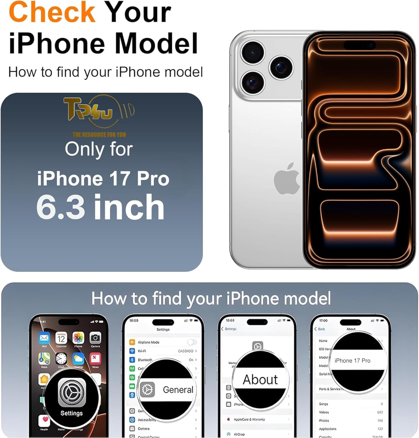 TR4U the Resource for You for Iphone 17 Pro Case Clear Magnetic [Anti-Yellowing] [Military Grade Drop Protection] Hard Back Protective, Compatible with Magsafe Accessories (2025) image number 5