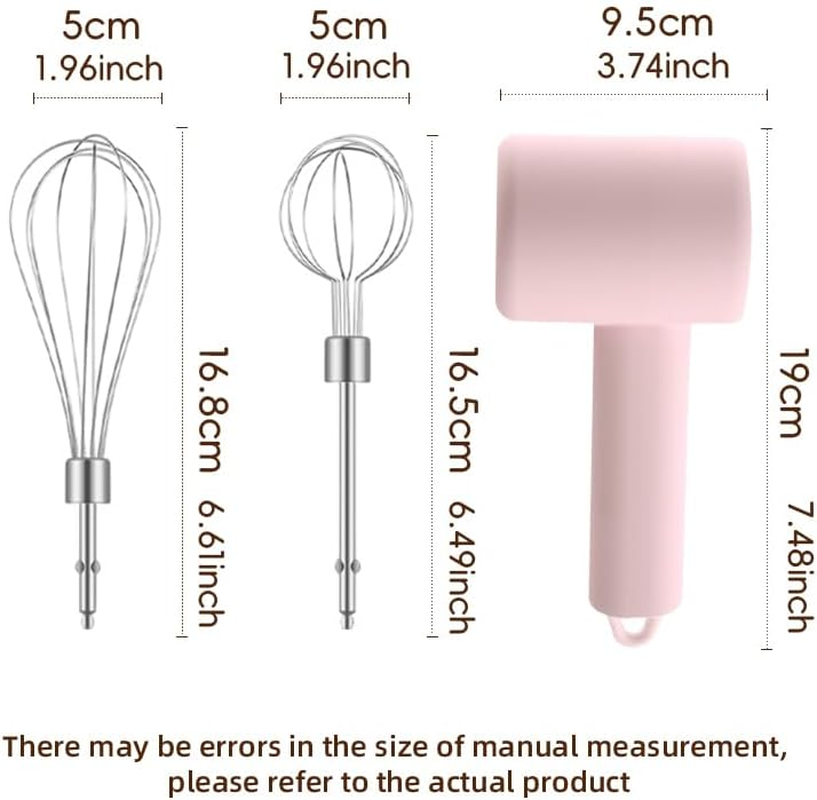 Hand Whisk Electric, 3 Speed Handheld Mixer,Two Whisk Mount Baking Mixer, Cordless Electric Hand Mixer for Eggs, Soups, Cream, Batters | Portable, Wireless & Rechargeable image number 6