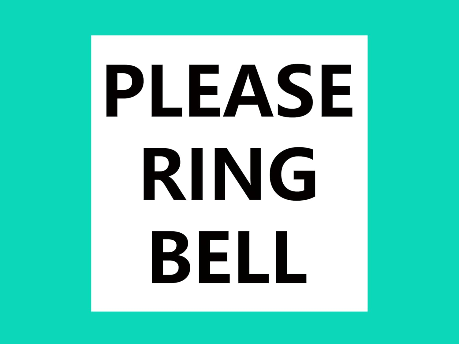 Please Ring Bell Sign for Home Self Adhesive Tape Door Sign (55X55Mm, Style 1) image number 2