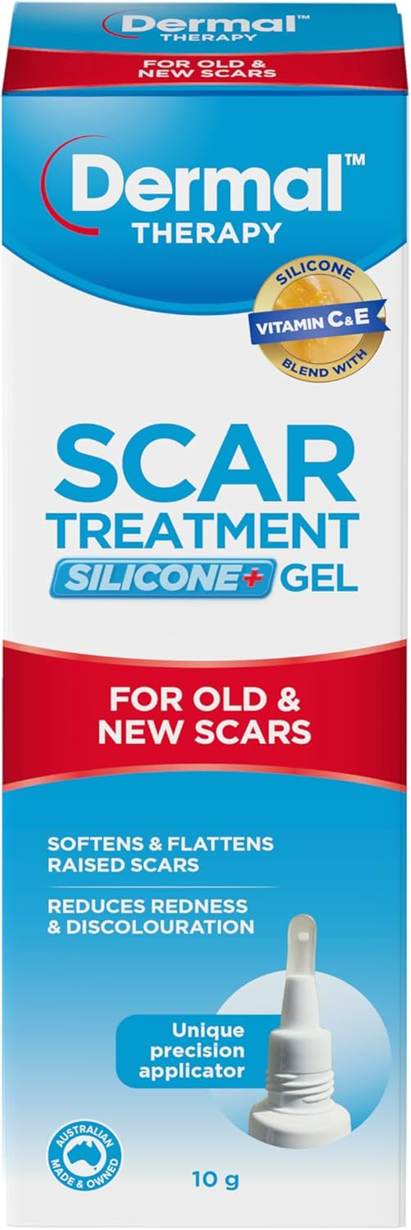 Dermal Therapy Scar Treatment Silicone+ Gel &ndash; Soften, Flatten & Fade New & Old Scars, Reduces Redness & Discolouration, Precision Applicator for Easy Application, Best Scar Gel for Scar Healing | 10G image number 3