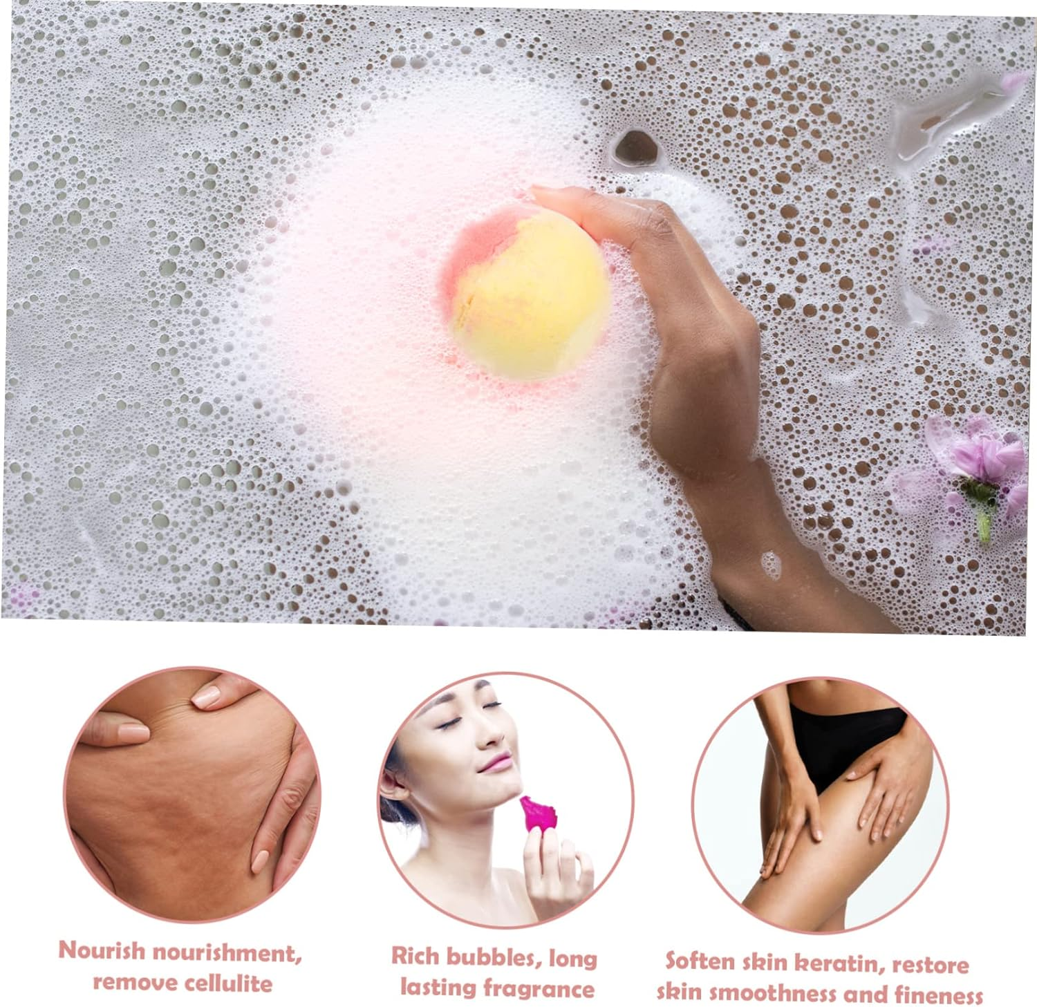 HONITANO Sea Salt Bath Ball for Fragrant Experience for Relaxation and Skin Nourishment image number 6