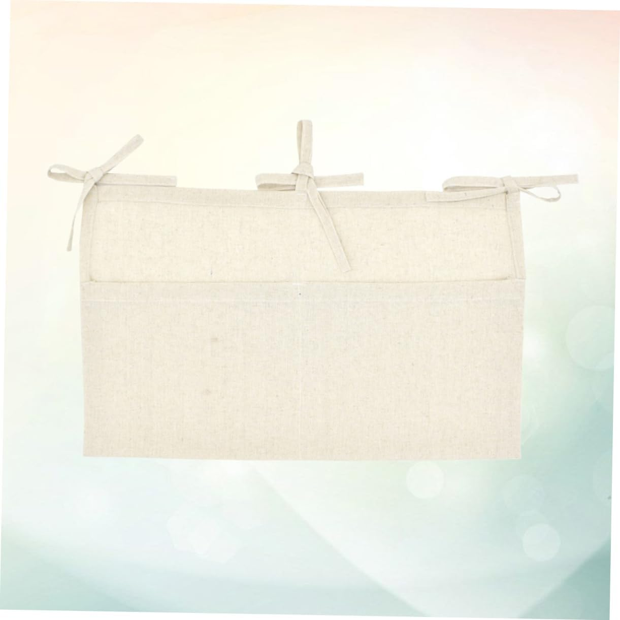 SHOWERORO 3Pcs Kindergarten Crib Bag Diaper Pouch Organizer Straps Double Pocket Sturdy Easy to Use for Nursery image number 3