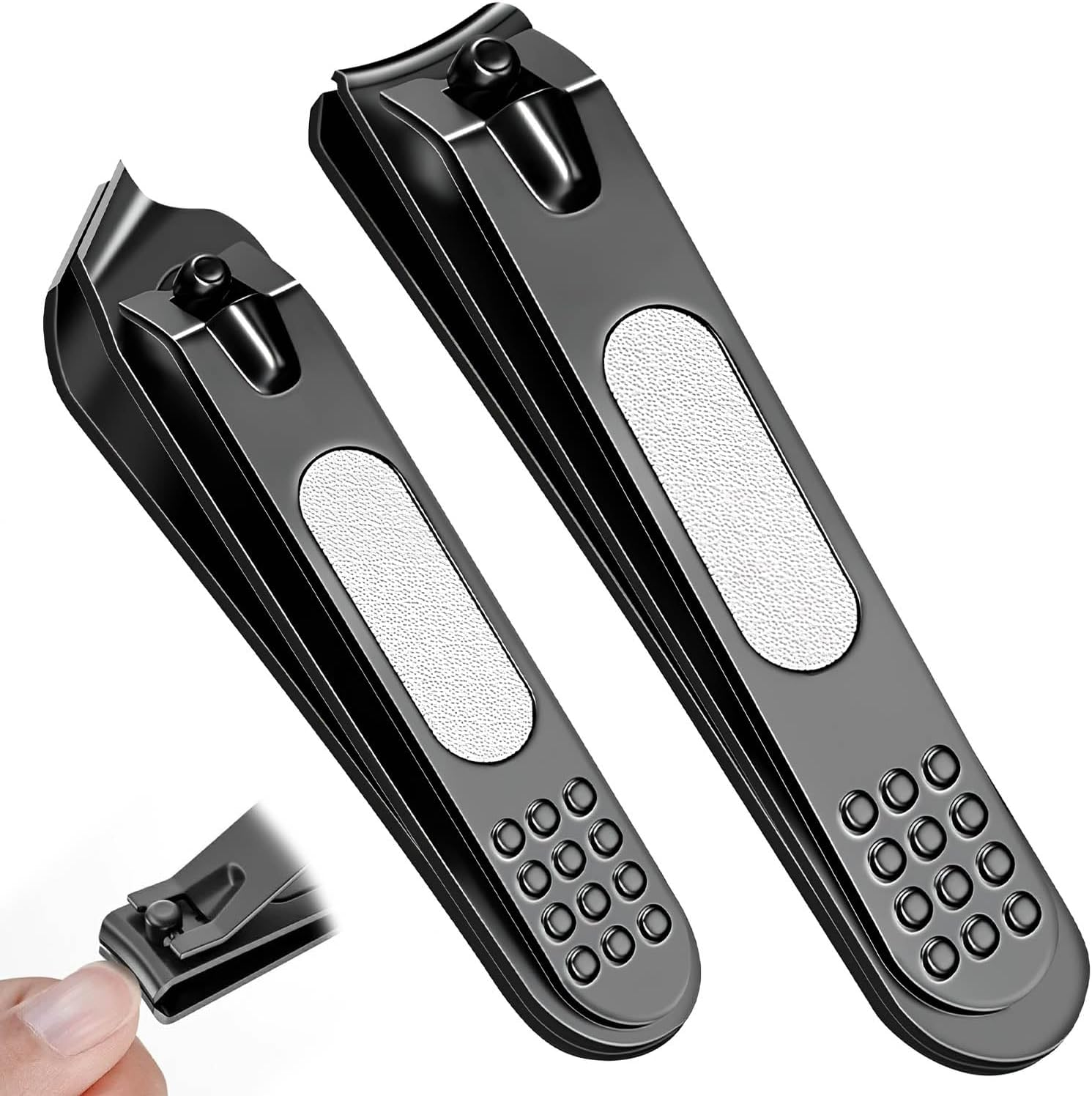 Nail Clippers Set for Men and Women,2 PCS Toenail Clipper Stainless Steel for Ingrown Manicure,Pedicure image number 1