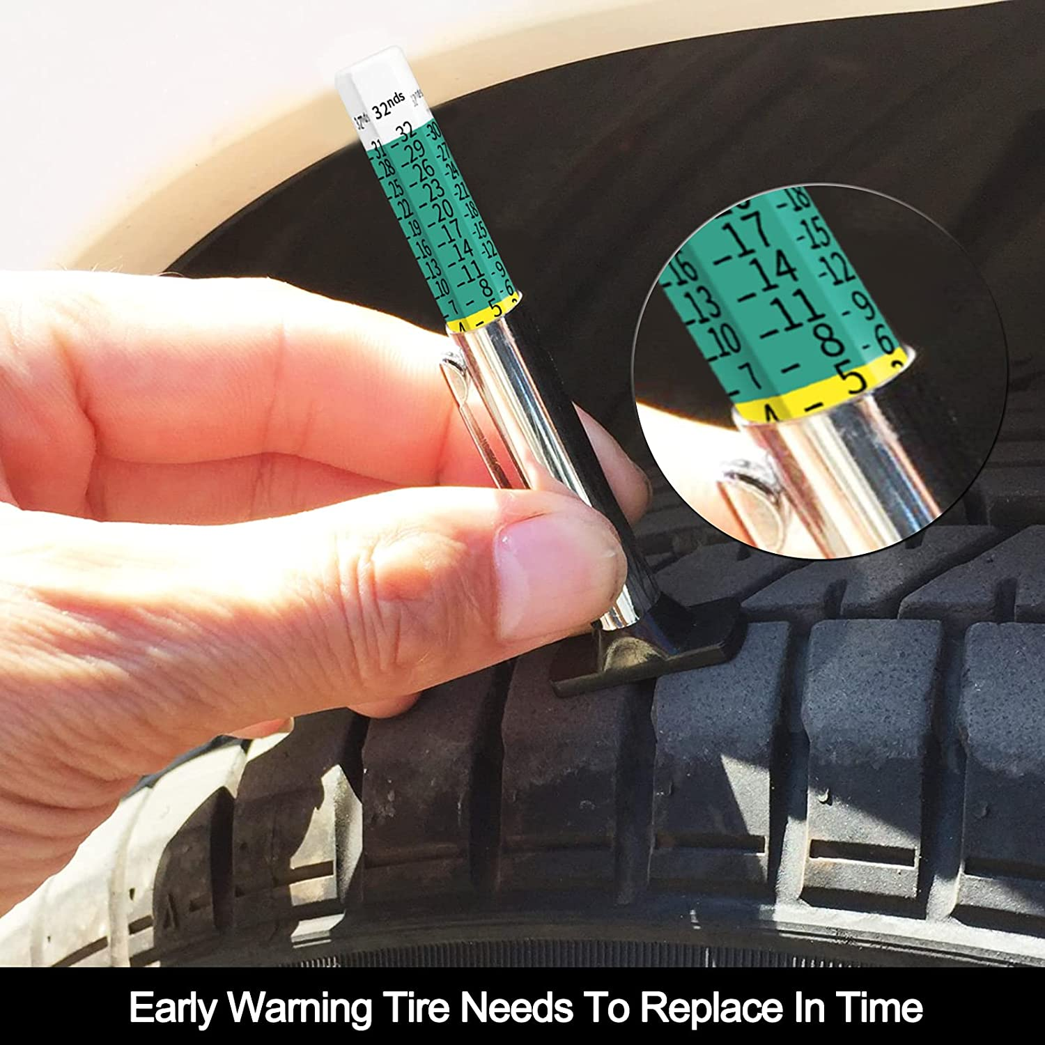 GODESON 88702 Smart Color Coded Tire Tread Depth Gauge Pack of 2 image number 1