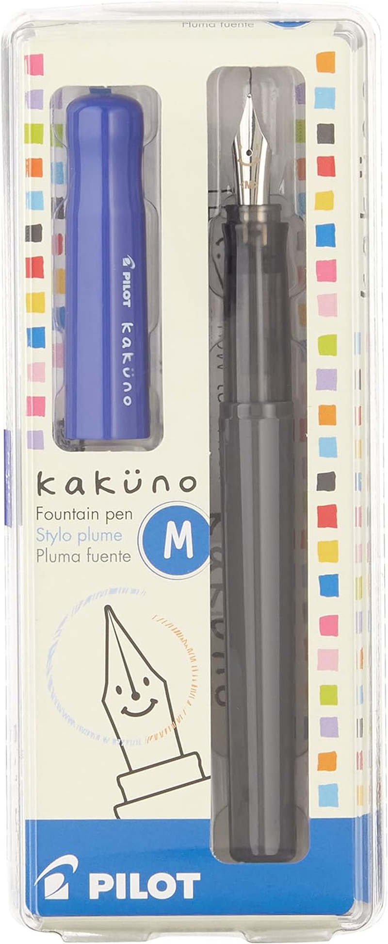 PILOT Kakuno Fountain Pen, Clear Barrel, Extra Fine Nib (10816)