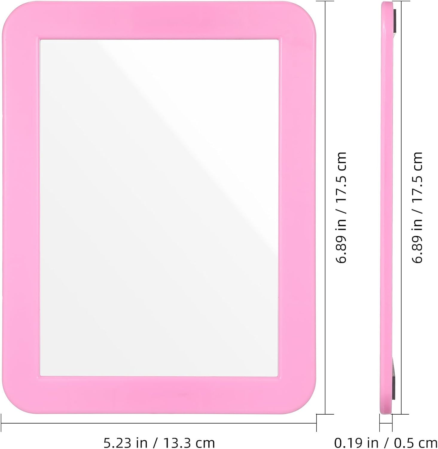 LRXIYODE Magnetic Locker Mirror for Metal Surfaces Rectangular Dressing Mirror with Stable Base for Bedroom Bathroom Countertop Portable image number 4