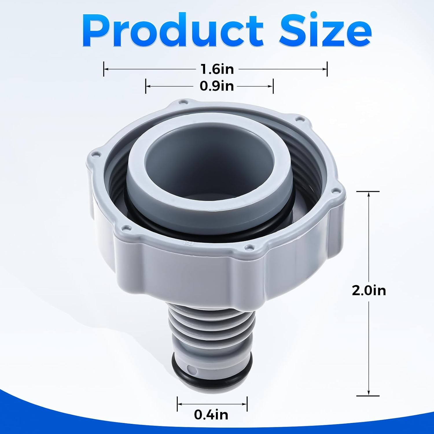 Swimming Pool Drain Valve Replacement for P6H1419 Pools Hose Adapter（2 Pack）