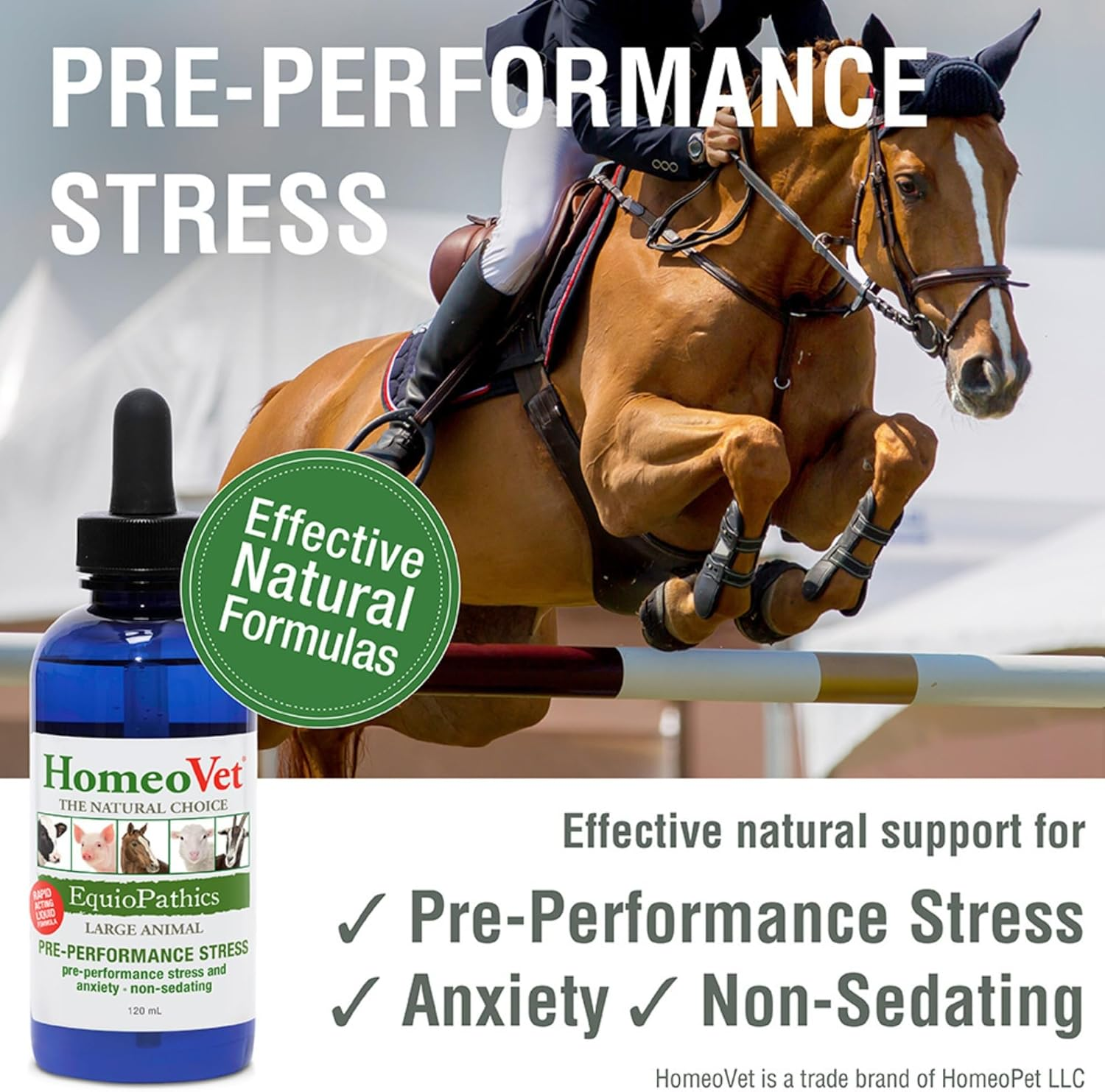 Homeovet Equine Pre Performance Stress 120 Ml - Horse Calming Behavioural Aid for Relaxation before Specific Events. for Horses with Anxiety Pre Event, Stable Changes and Other Stressful Situations image number 5