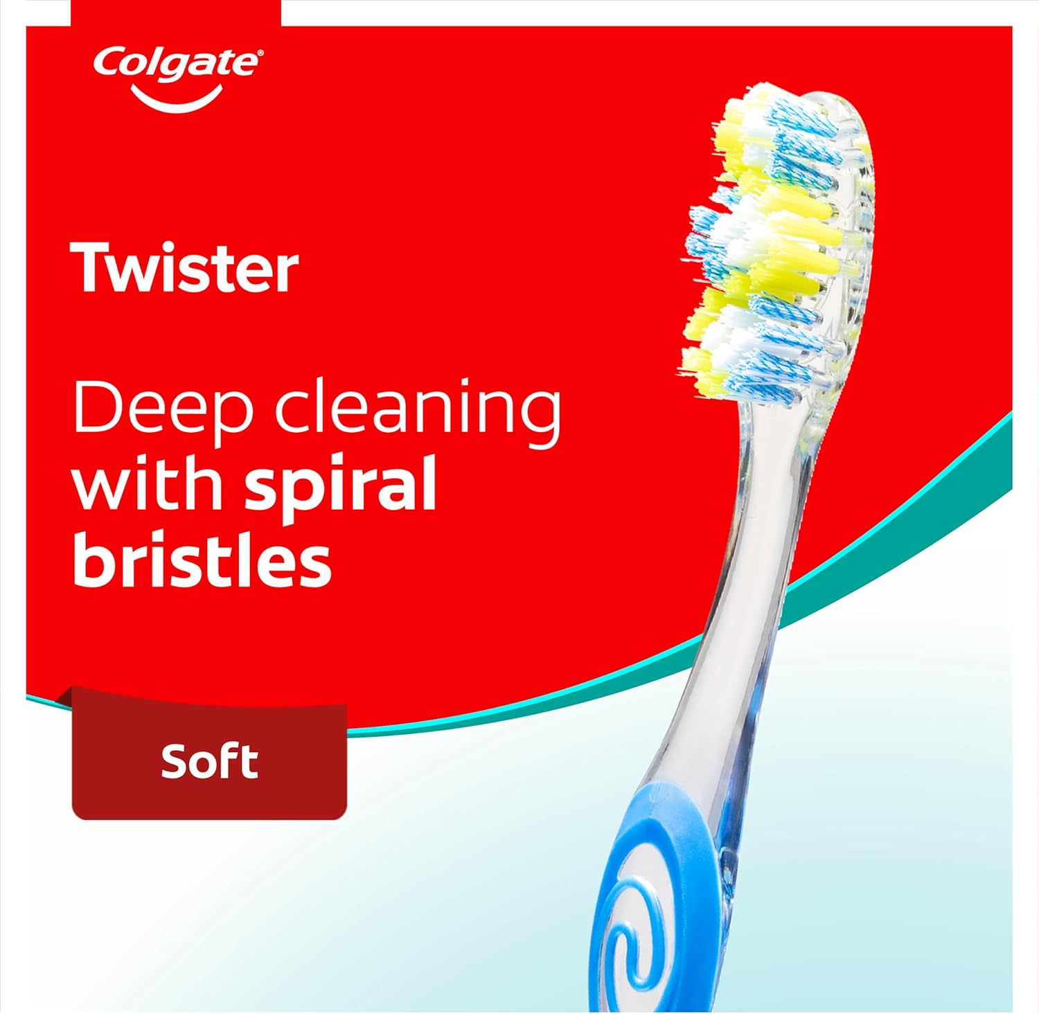 Colgate Twister Spiral Bristles Deep Cleaning Toothbrush, Soft image number 3