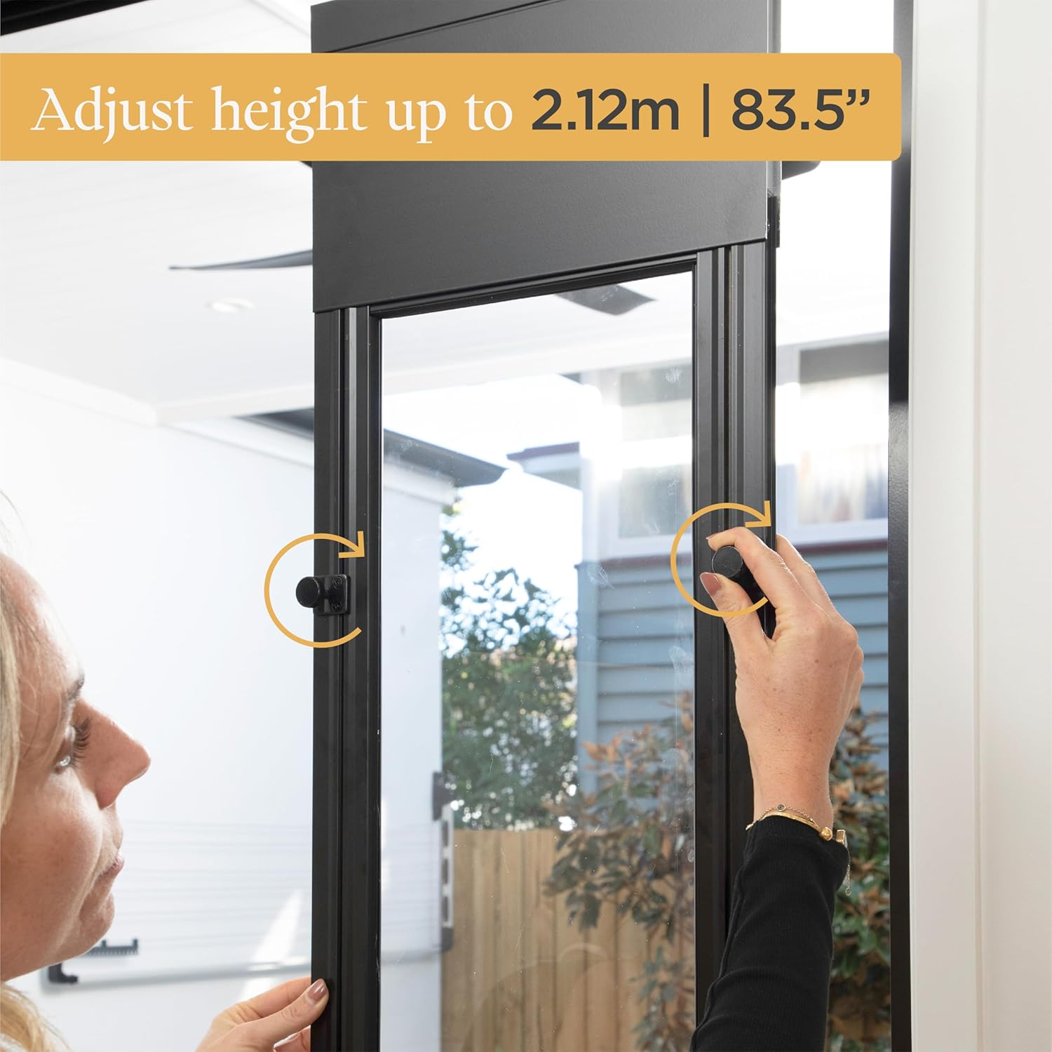 Small Black Glass Patio Pet Door image number 5