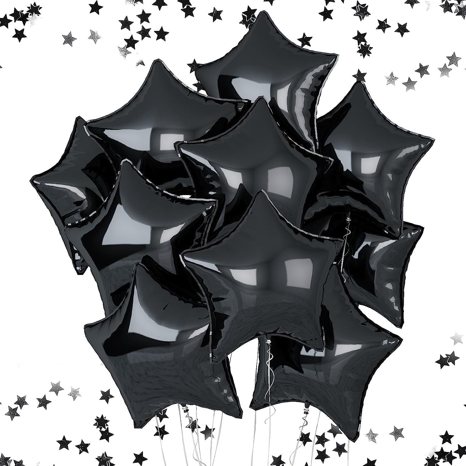 18" Star Balloons Foil Balloons Mylar 10Pcs Balloons for Baby Shower, Gender Reveal, Wedding, Magical Prom or Engagement Party Decoration (Red)