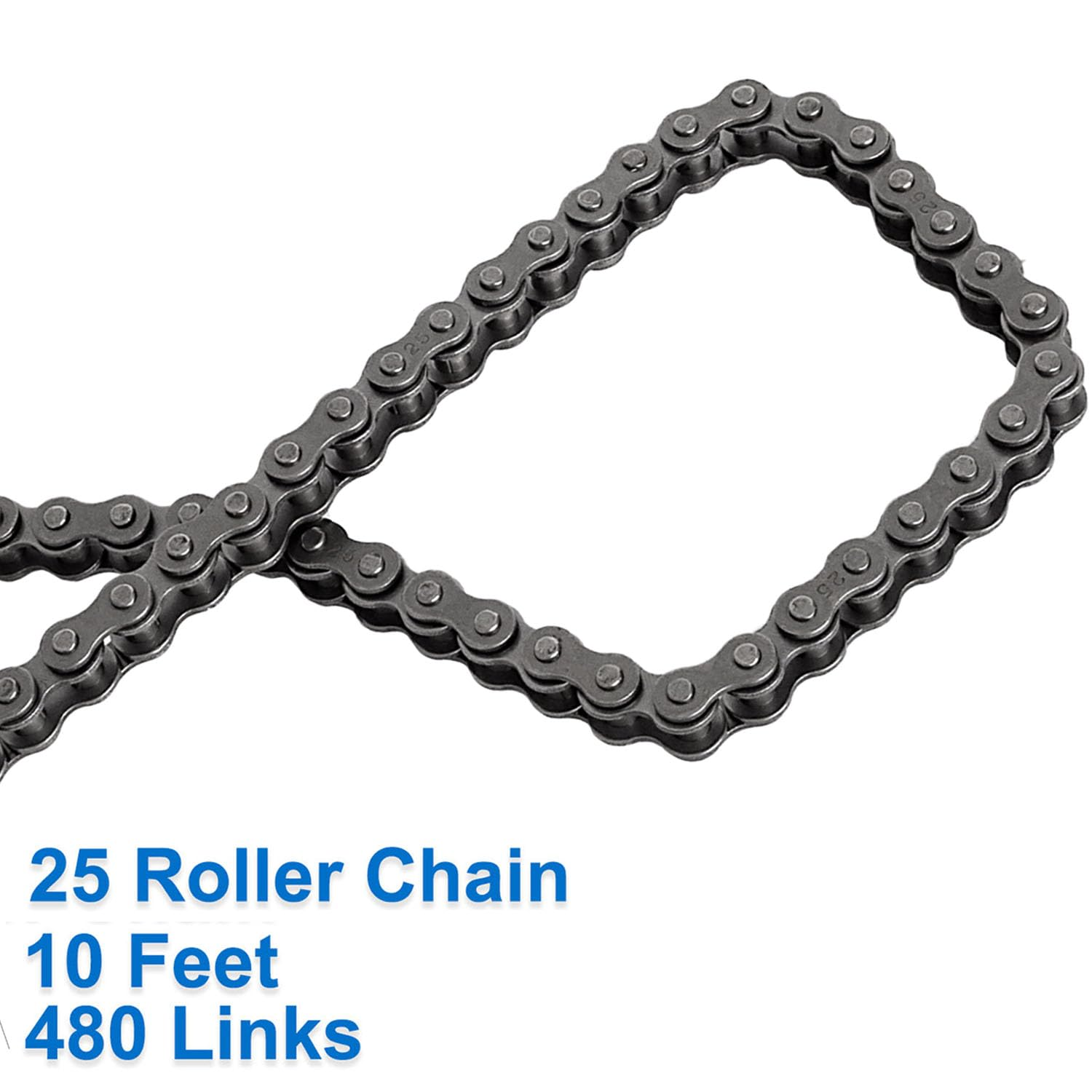Belleone #25 Roller Chain - 10 Feet #25 Chain with 10 Connecting Links & Chain Breaker for Go Karts, Mini Bikes, Scooters, Dirt Bikes, Razor Motorcycles, Pocket Bike and Bycicles - 480 Links image number 4
