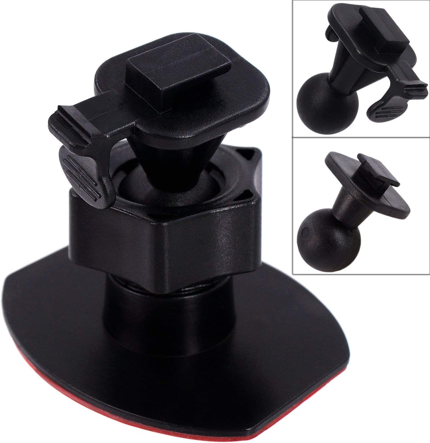 Isaddle CH02B Car Dash Camera Mount Holder for 3M Double-Sided Adhesive Base - Driving Video Recorder Windshield/Dashboard Mount Holder for Yi/Apeman/Dod/Hp Car DVR Camera GPS Phone Permanent Mount