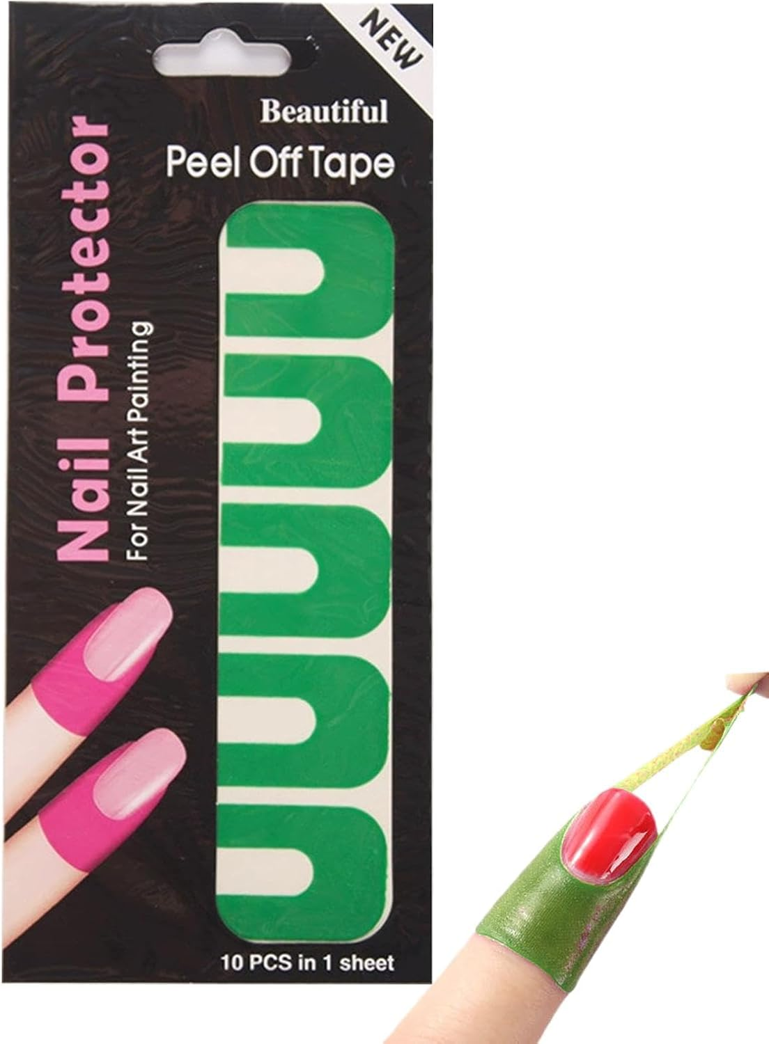 Cuticle Protector for Gel Nail Painting | Soft Elastic U-Shape Nail Guards for Polish,Nail Tape for Fingers, Peel off Nail Stickers, Spill Proof Stickers, Hand Supplies for Girls, Adults