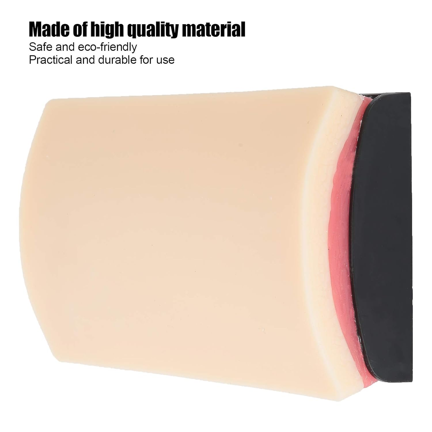 Training Suture Pad Skin Model Practice with Curved Base, 7.1 X 3.9 X 2In anti Slip Rubber Stoppers 3 Layers Reusable for Student Nurse, Simulation Human Skin Incision Suture image number 6
