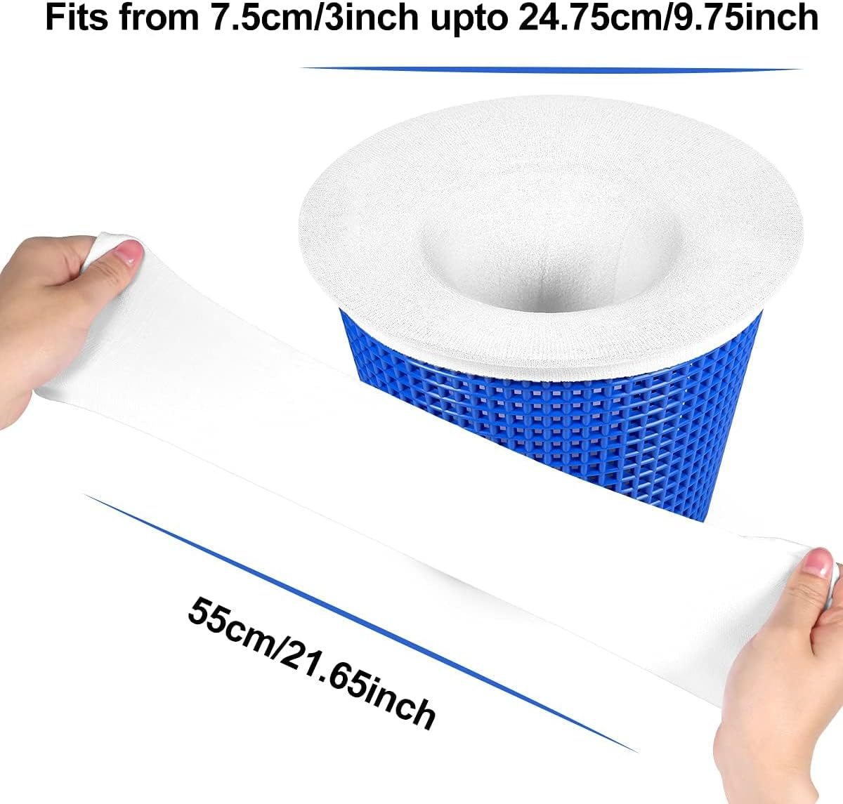 40Pcs Reusable Pool Skimmer Socks, Ultra Fine Mesh Filter Sock Net for Skimmer Baskets, Skimmers Cleans Debris and Leaves for Pools image number 4