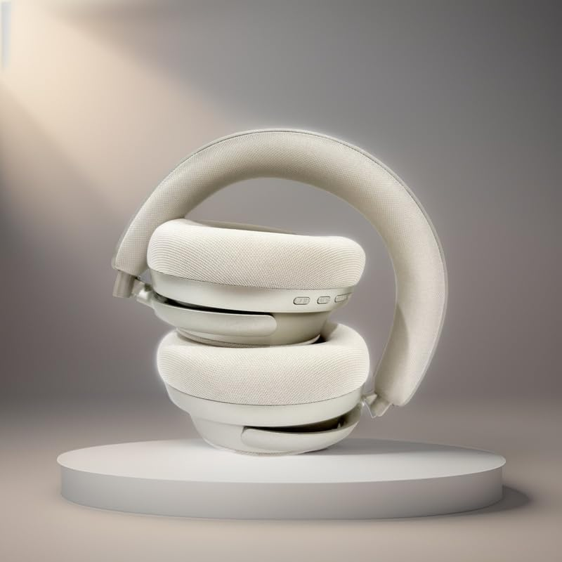 TEISCHE Wireless Headphones with Bluetooth 5.3, 40H Autonomy, Clear Sound with Strong Bass, Foldable and Adjustable, Microphone for Calls, Convenient and Compatible (Champagne) image number 3