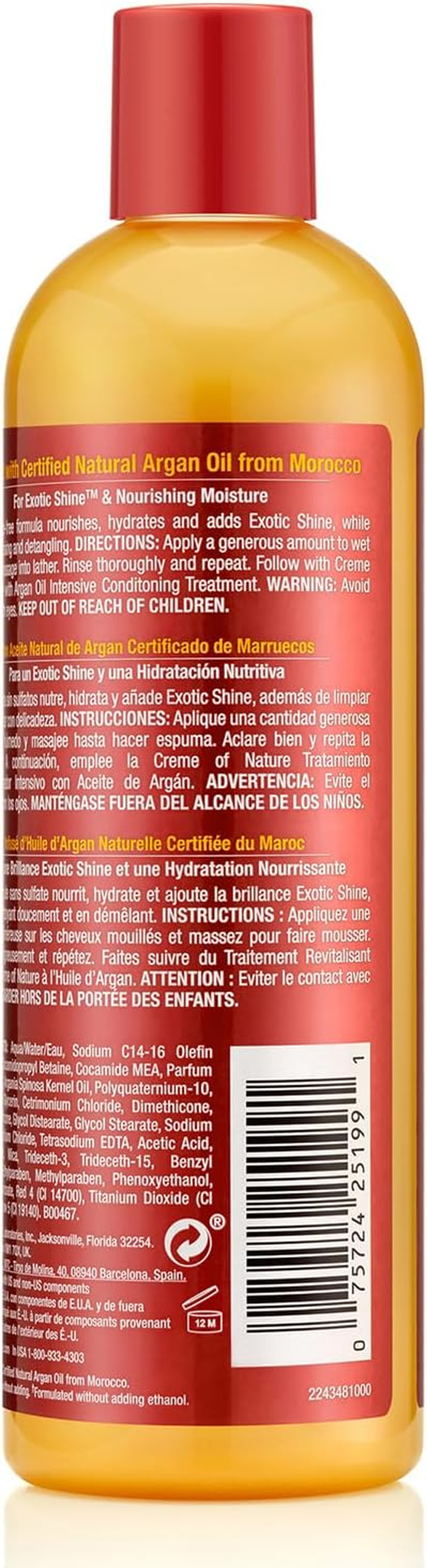 Creme of Nature Moisture & Shine Shampoo with Argan Oil: 12 OZ image number 5