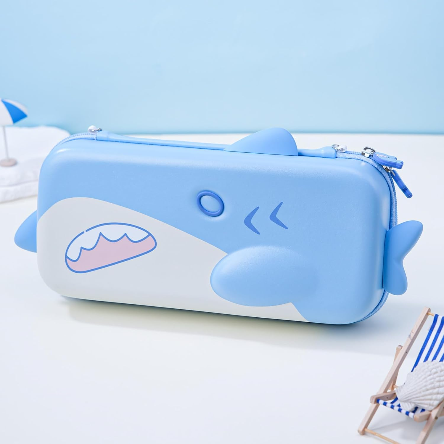 Geekshare Portable Carrying Case Compatible with Switch 2 (2025), Hard Storage Bag with 12 Game Card Slots, Cute Travel Case for Switch 2 Console and Accessories, Shark image number 5