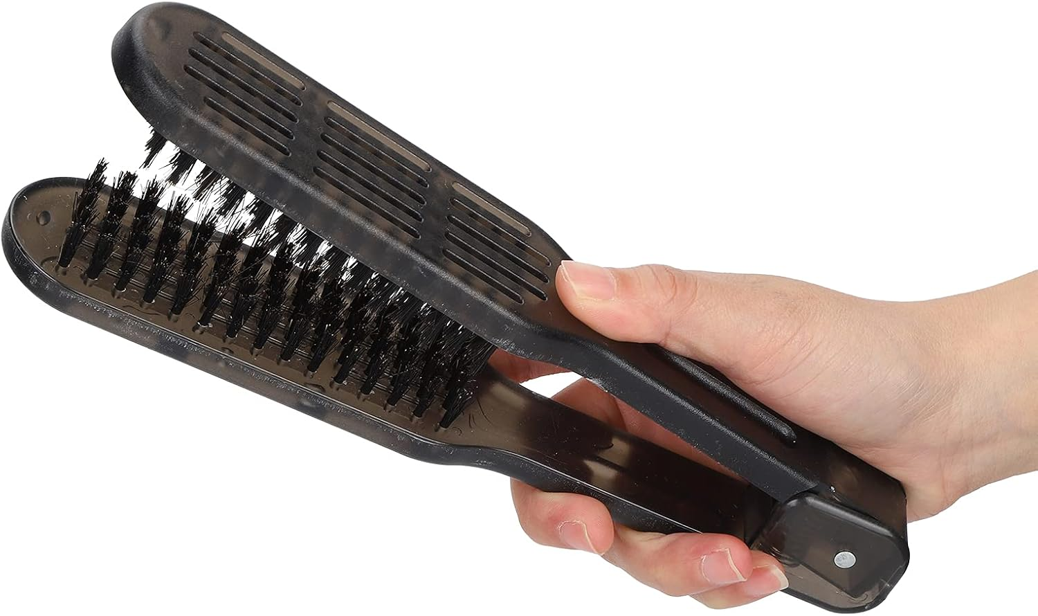 Chazcool Double Brush for Hair Straightening, Clamp Brush for Straightening Hair, Hair Styling Clips for Smoothing and Straight Hair Styles image number 4