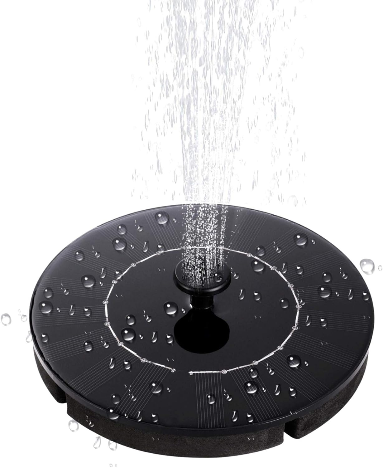 10V 2W Upgraded Submersible Floating Solar Fountain Pump with Build-In Battery Backup, Water up to 60-100Cm, Solar Water Fountain Panel Kit for Bird Bath,Small Pond,Garden and Lawn image number 4