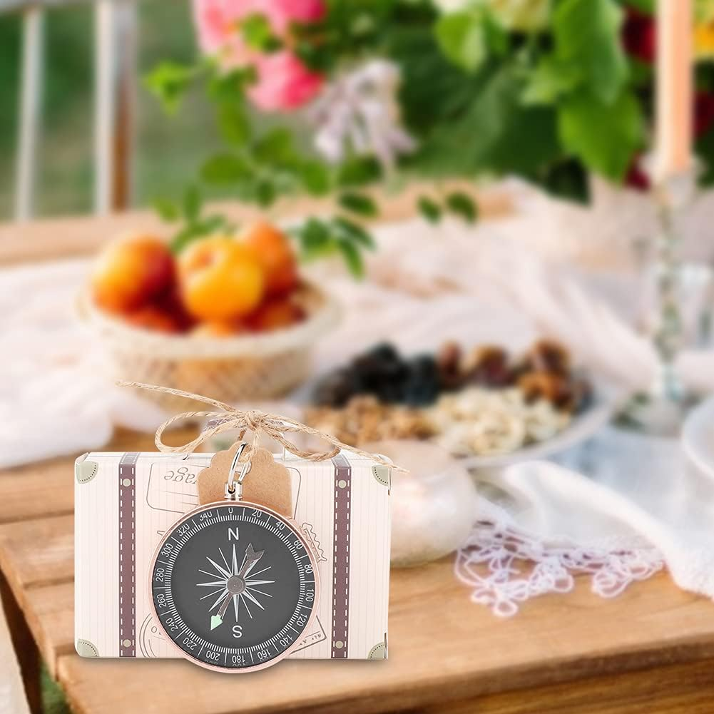 Gugxiom 20 Pieces Gift Boxes, Souvenir Gift with Blank Label, Mini Suitcase Gift Boxes, Party Gifts Candy Boxes with Handle for Wedding image number 1