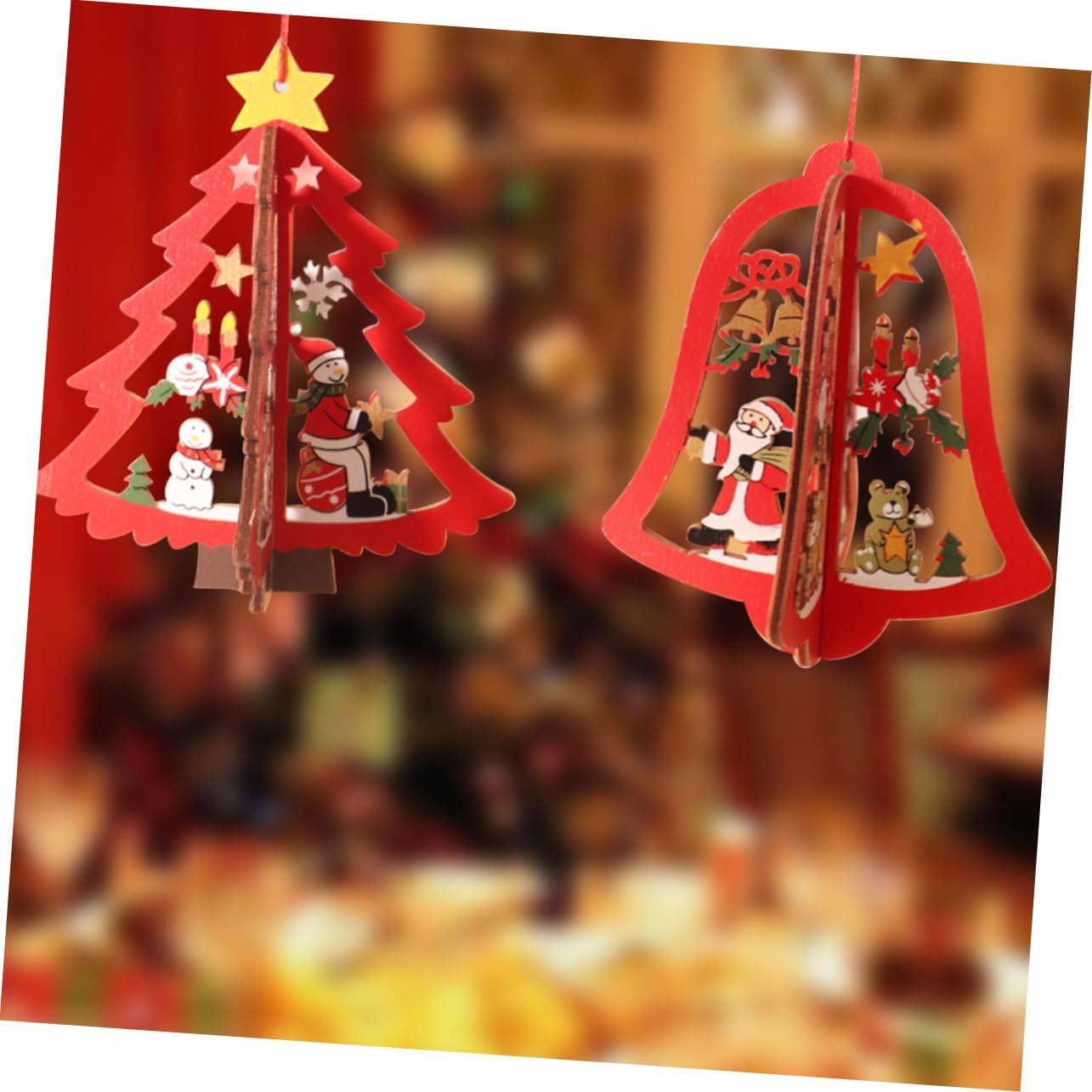 3Sets Christmas Tree Pendant Ornaments for Festive Window Home Decoration Essential for Holiday Tree Strong Christmas Hanging Decor image number 6