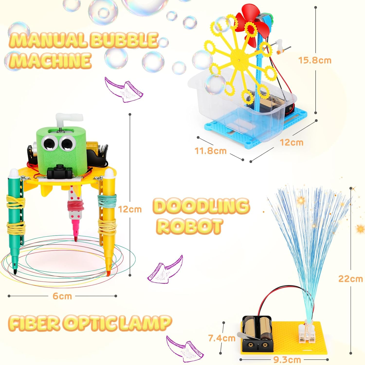 STEM Robotics Science Kits for Kids 6-12,6 Set STEM Toys for Boys Girls 8-12, Engineering Building Toy Electronic Motor Robot Craft, Christmas Birthday Gifts Toys for Boys Girls 6 7 8 9 10 11 12 image number 6