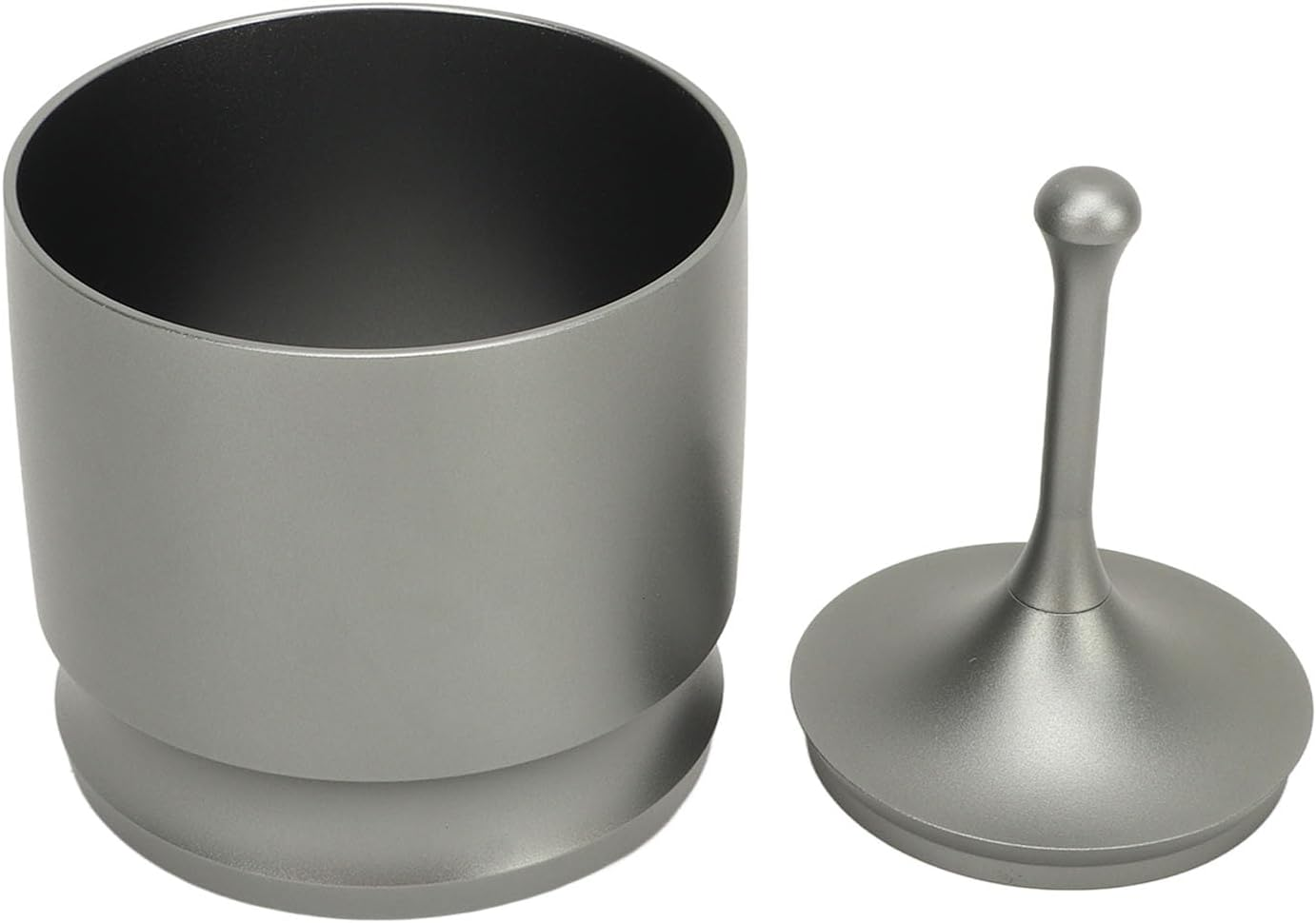 Espresso Shaker Cup, 58Mm Ccoffee Dosing Cup Coffee Powder Picker Dosing Rings Press Aluminum Alloy anti Flying Coffee Powder Picker (Grey) image number 3