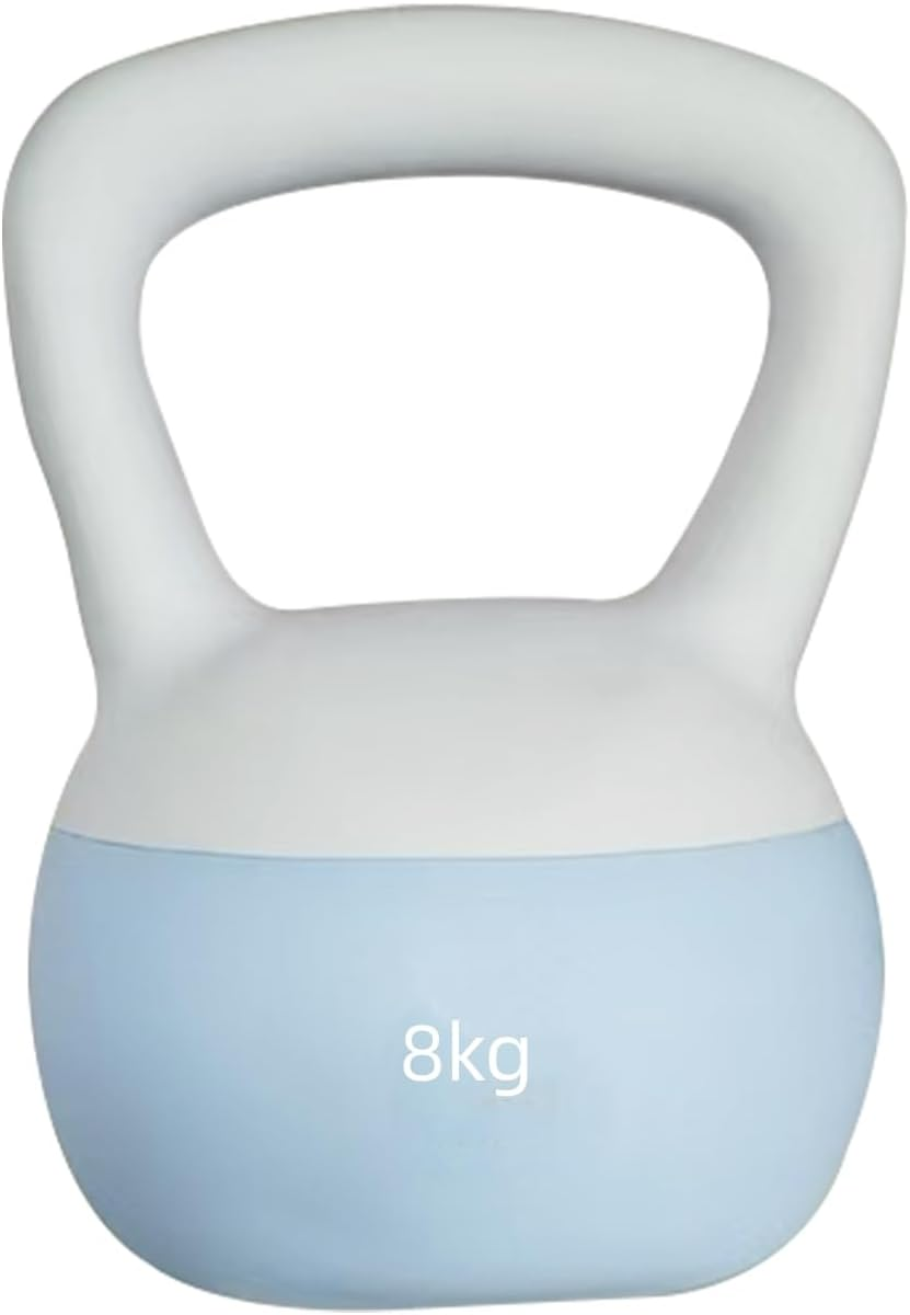 Kettlebell Weights 6Kg - 8Kg, PVC Soft Kettlebell, Anti-Slip Handle,Color Coded, Strength Training Kettlebells for Weightlifting, Conditioning, Strength & Core Exercises