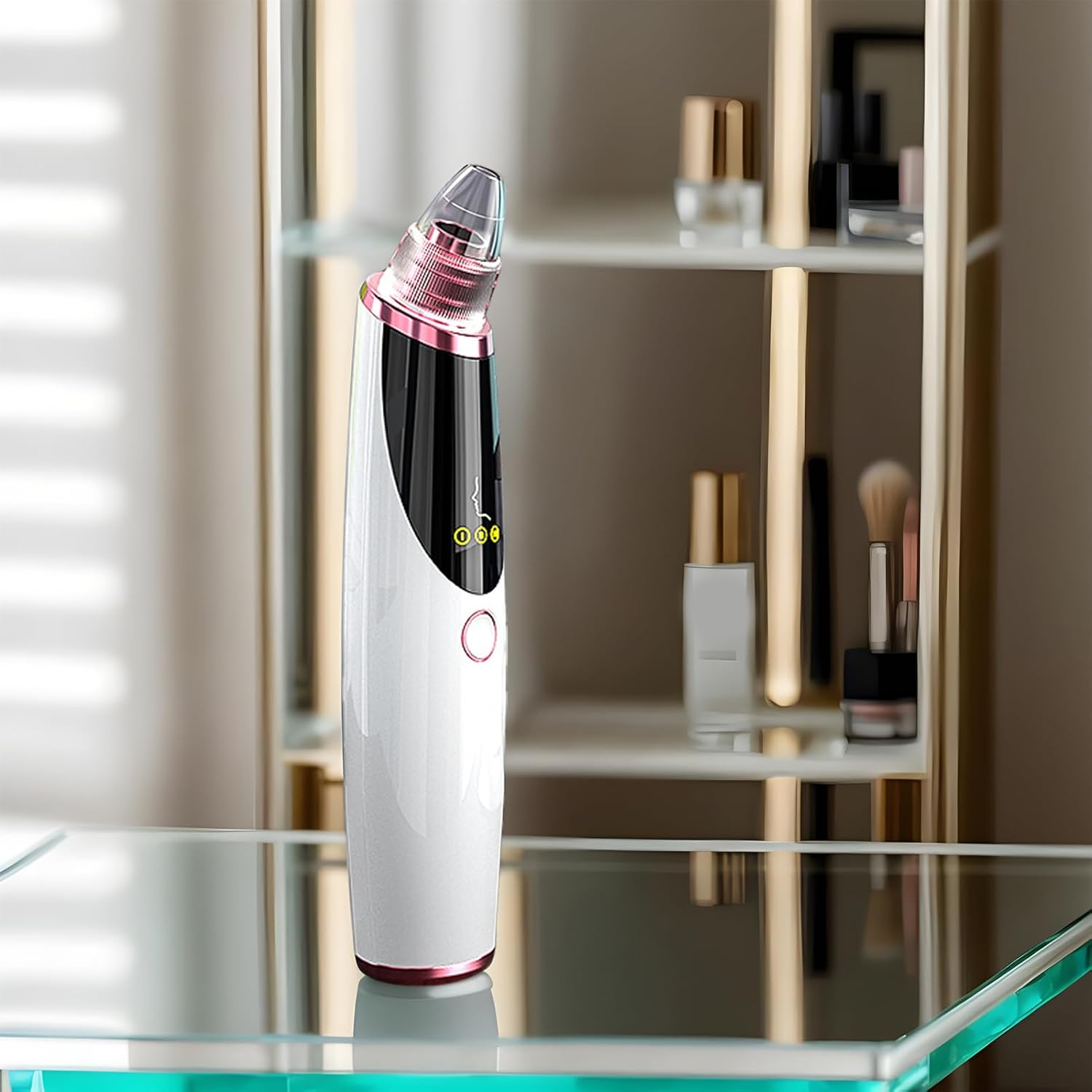 Pore Sucker | Rechargeable Pore Suction Remover with 5 Suction Heads - Vacuum Deep Cleaning Extraction Tool with 3 Adjustment Modes Pimple Cleaner for Nose Home Daily image number 3