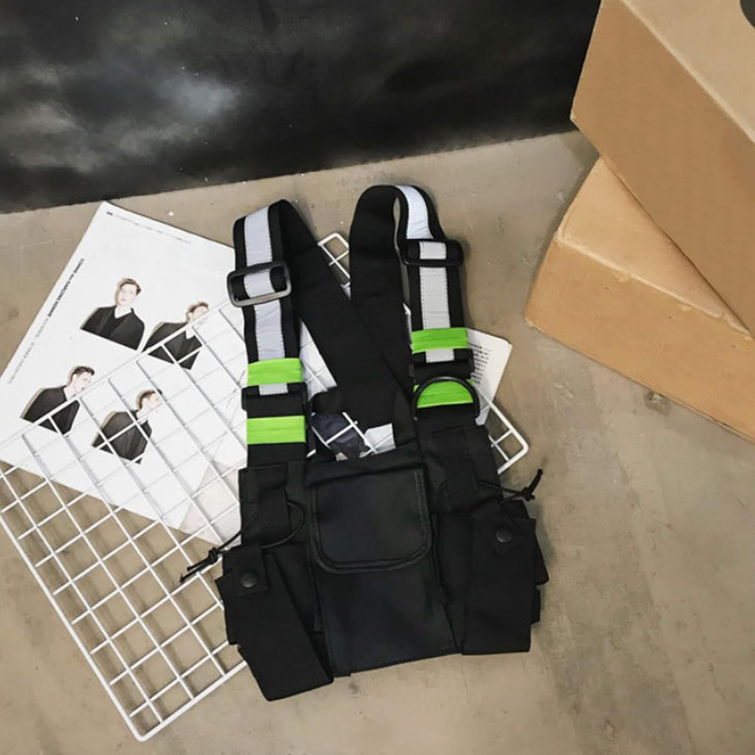 Maizoon Multifunctional Unisex Chest Bag Reflective Vest Two-Way Radio Talkie Hands-Free Suitable for Running and Hiking image number 2