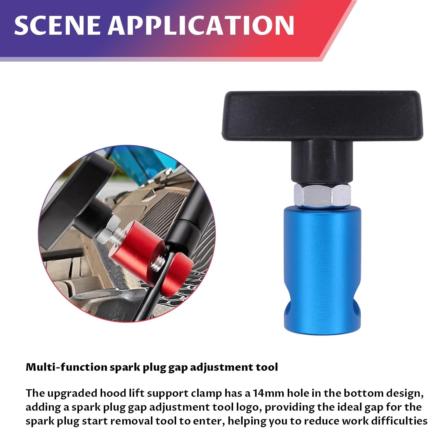 Hood Strut Clamp, 2 Pack Lift Support Clamp Hood, Car Hoods Lifting and Fixing Tool, Multi-Purpose Metal Vehicle Hoods Strut Clamps for Tailgates and Trunks with up to Dia.3/8&rdquo; (10Mm)