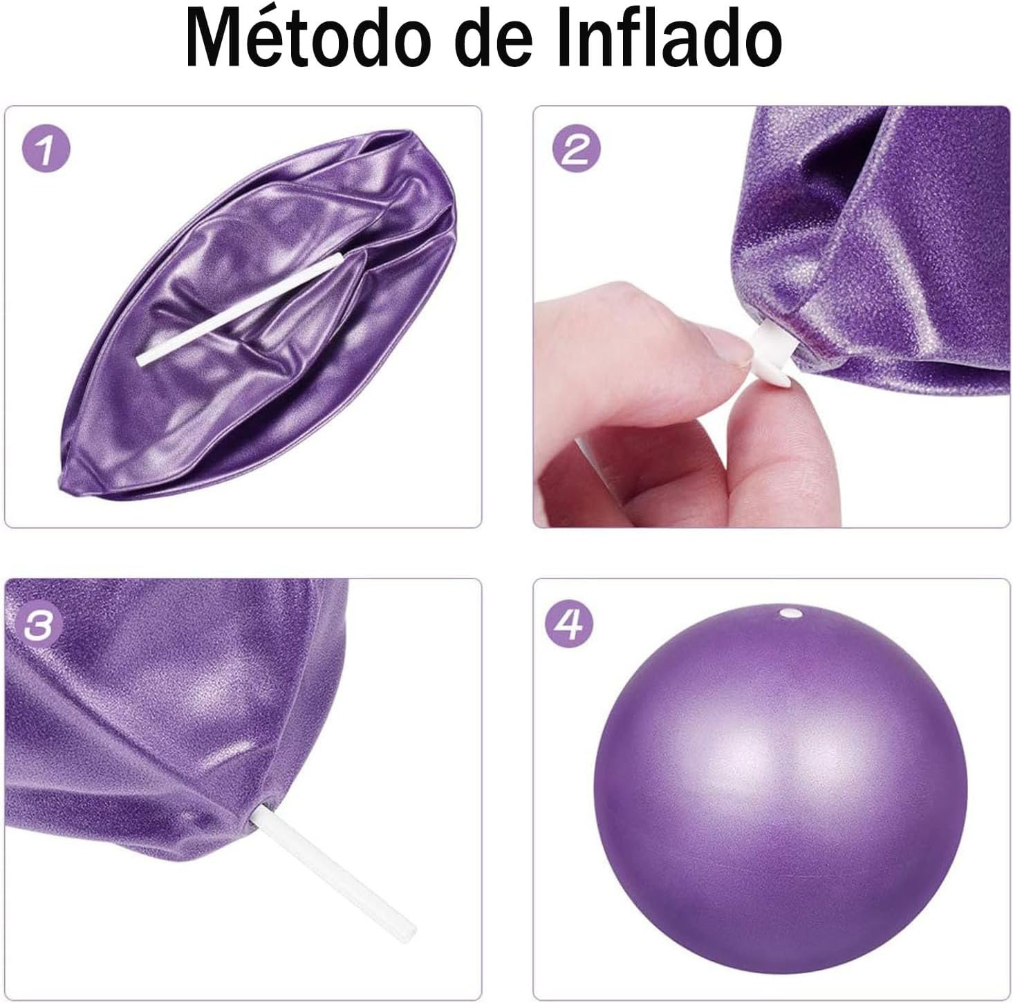 2 Pack Small Pilates Balls,25Cm Mini Yoga Ball,Exercise Ball,Stability Exercise Training Gym anti Burst and Slip Resistant Balls,For Abdominal Workouts, Core Strengthening(Blue, Purple) image number 2