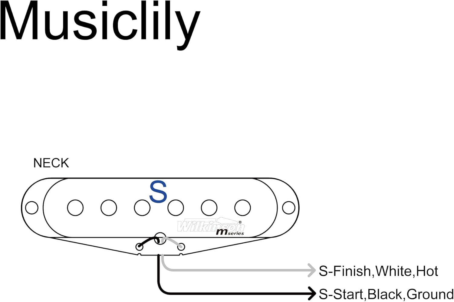 Wilkinson Vintage Tone Alnico 5 Single Coil Pickup for Strat Style Guitar Neck, White image number 4
