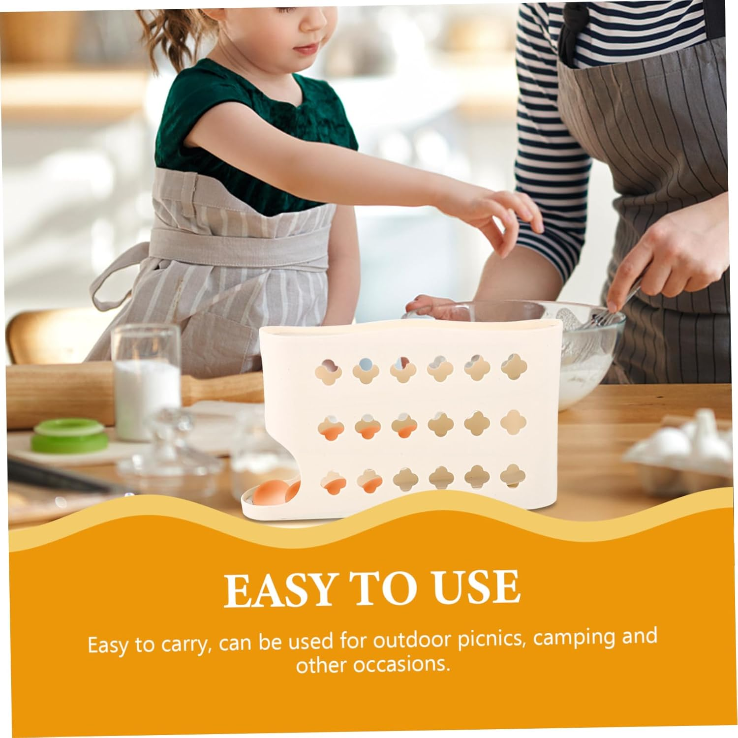 COHEALI Large Capacity Egg Dispenser Multi Egg Holder for Refrigerator Automatic Rolling Organizer Space Saving for Kitchen and Home Use image number 1