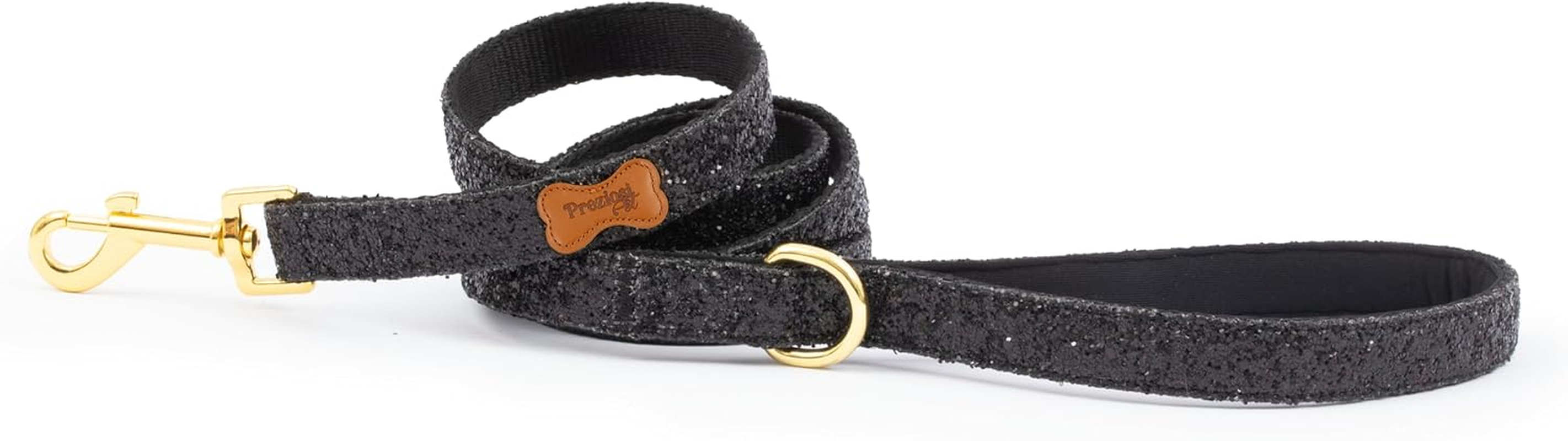 Preziosi Pet - Dog Leash for Small Medium Dogs Puppy Walking Rope Glitter Fabric and Nylon inside Durable Length 125Cm Height 2Cm image number 1