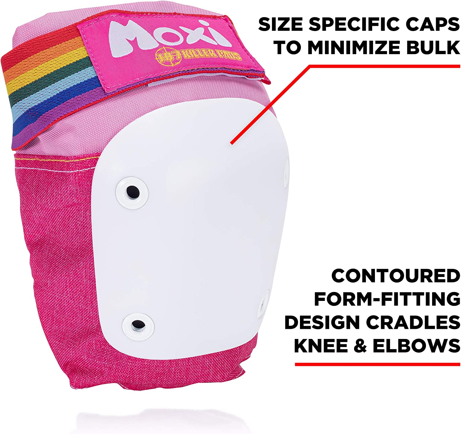 187 Killer Pads Moxi Skate Knee Pads, Elbow Pads, and Wrist Guards, Six Piece Pad Set image number 4