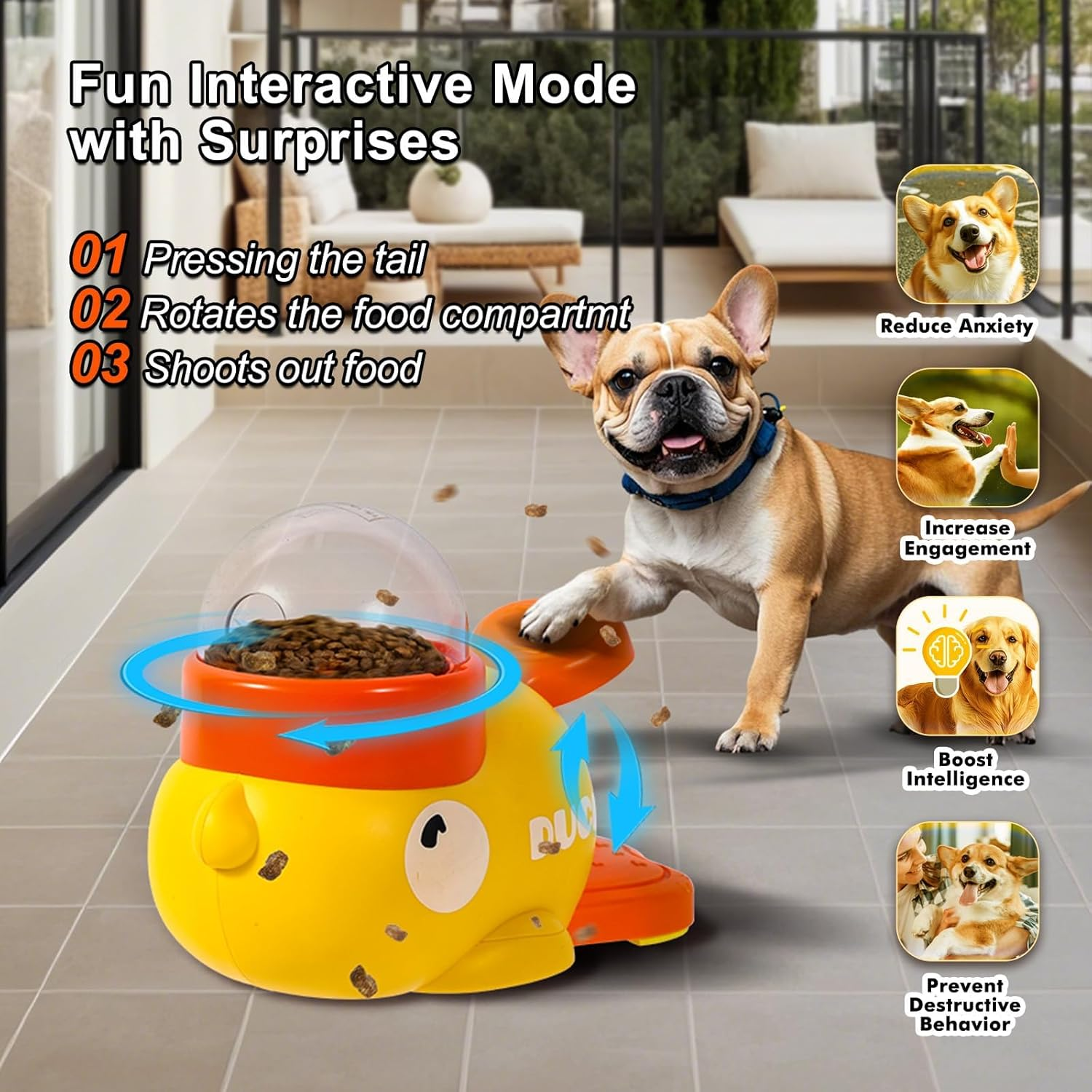 2-In-1 Dog Treat Dispenser Toy,Pet Feeder,Equipped with 3 Sizes of Food Export,Interactive Pet Feeder,Promotes Mental Stimulation,Reduces Gas, Prevents Overeating, and Provides a Fun Feeding Solution image number 1