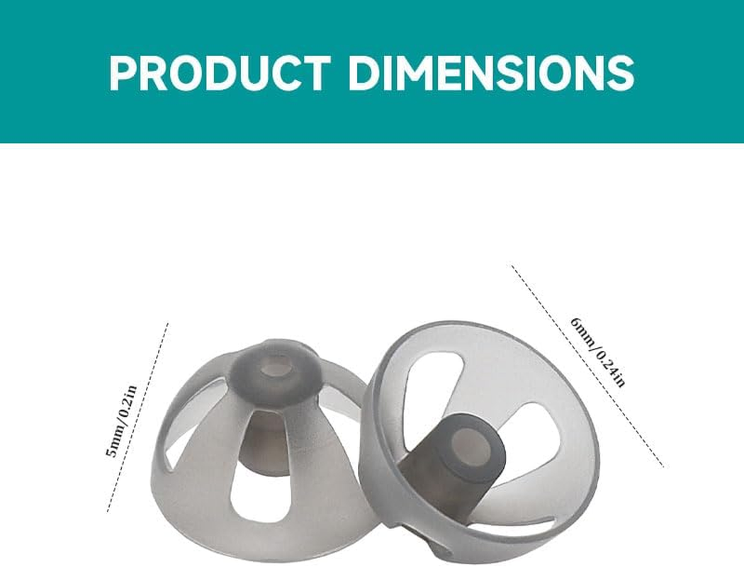 12 PCS Hearing Aid Dome Earbuds Accessories, Soft Silicone Alternative Black Layer Open Dome Detachable Hearing Aid Earbuds for Moderate Elderly Hearing Loss Impairment (S) image number 3