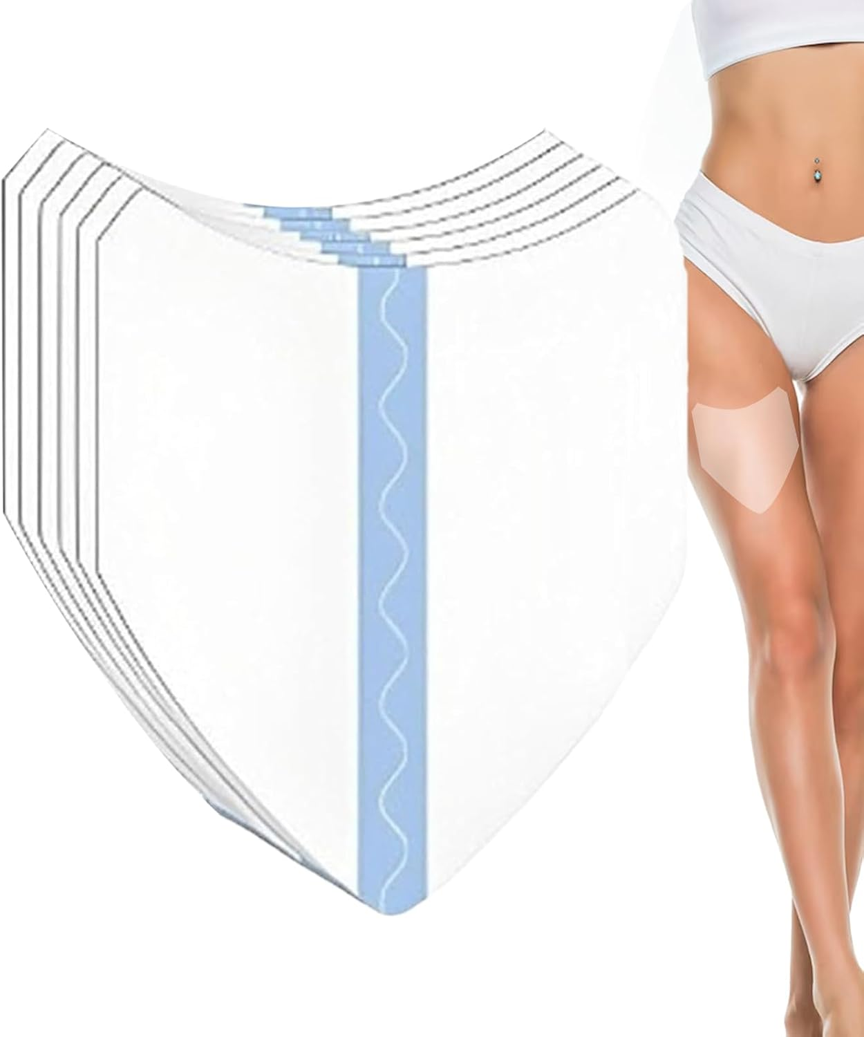 Thigh Tape - Transparent Waterproof anti Chafing Thigh Patches,Health & Household Supplies for Runners Sports