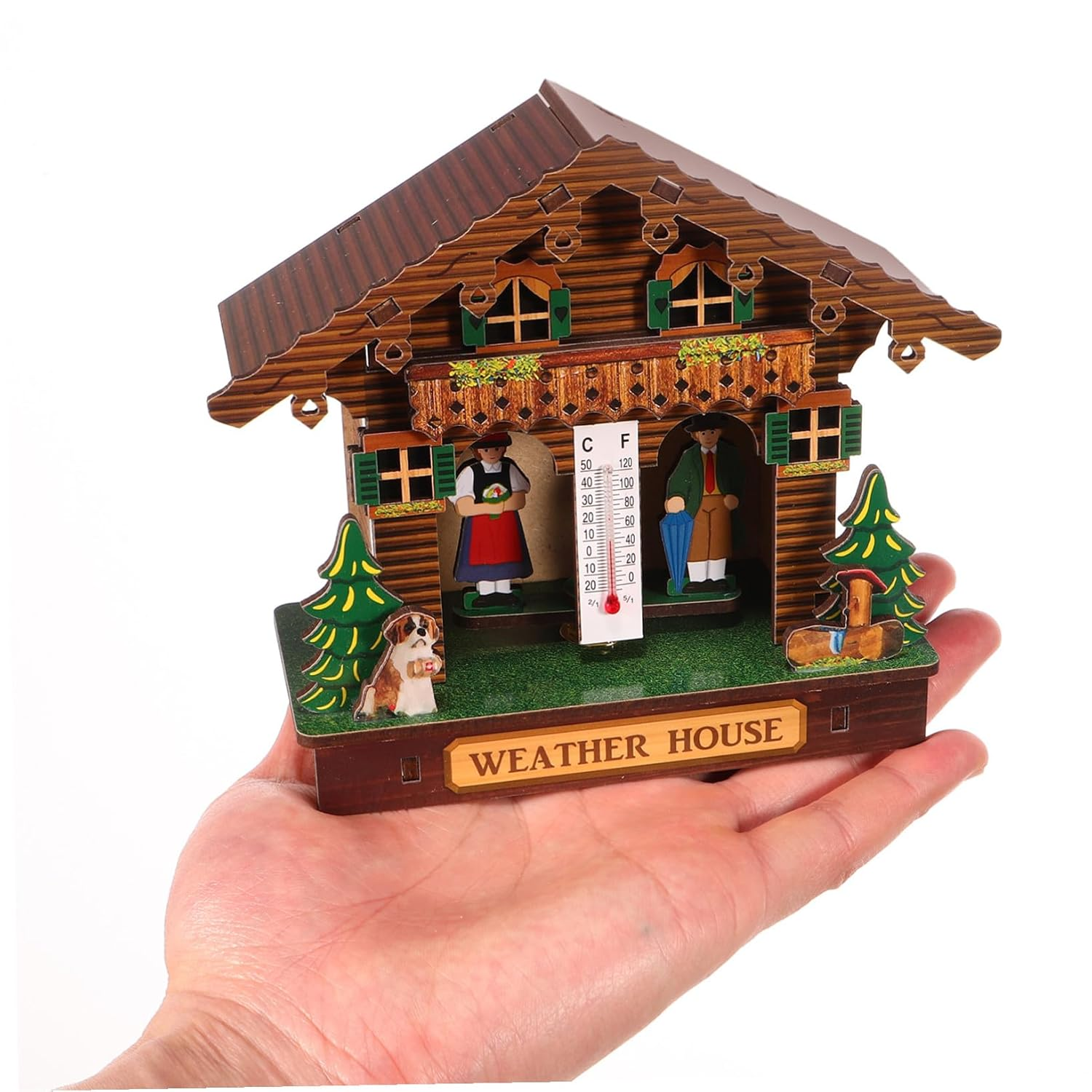 Multifunctional Indoor Outdoor Wall Thermometer Hygrometer Barometer Weather Station Climate Gauge for Patio Garden with Accurate Temperature Humidity Monitor image number 2