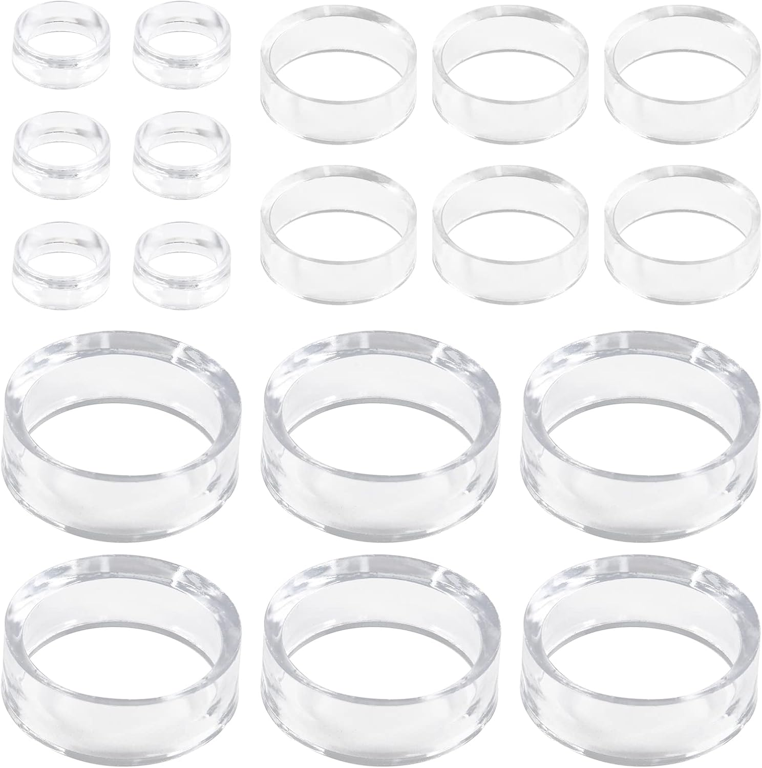 Coufce Acrylic Sphere Stand, Clear Ball Stand, round Spheres Display Stands for Golf Ball, Crystal Ball, Baseball, Softball, Marbles, (6Small+6Medium+6Large) image number 6