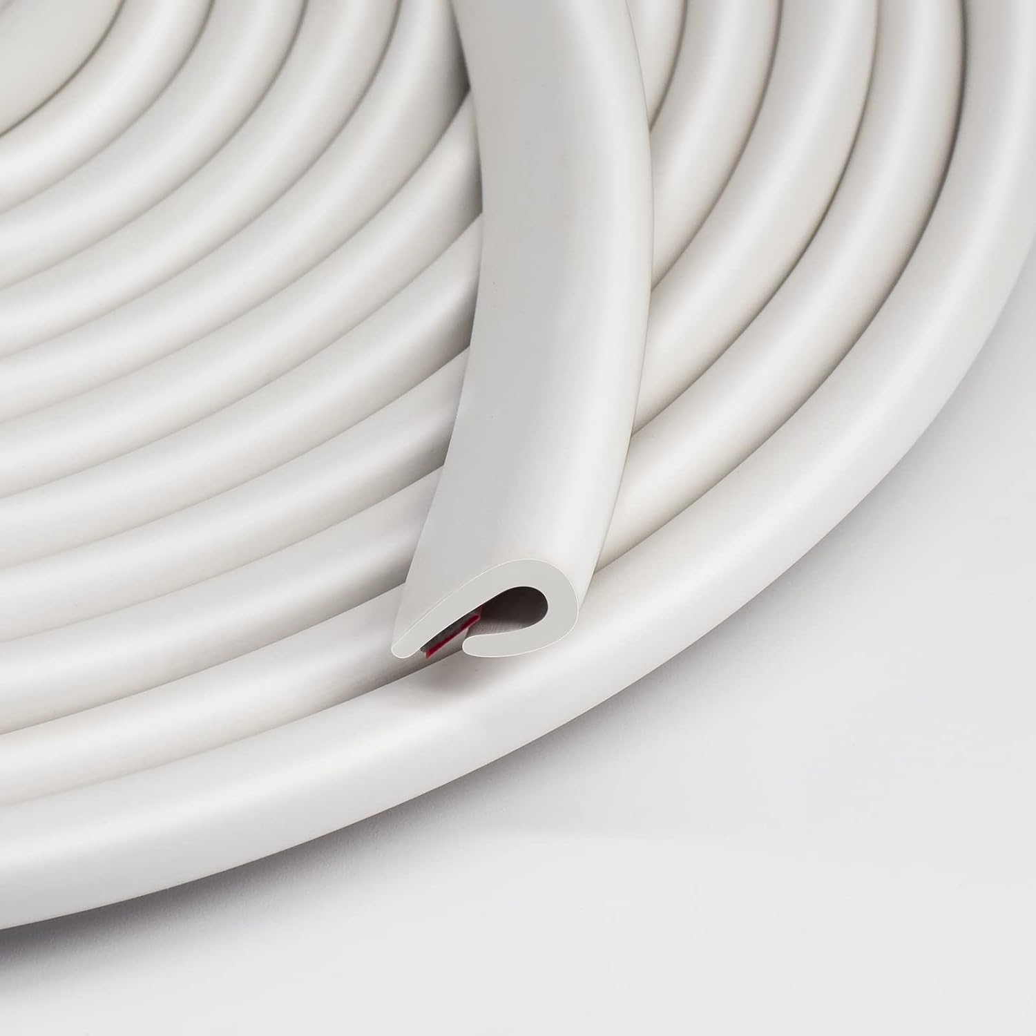Edge Trim-Rubber U Channel Length with Self-Adhesive Design for Car Doors, Table Corners, Etc (26FEET 0.27Inch, White) image number 6